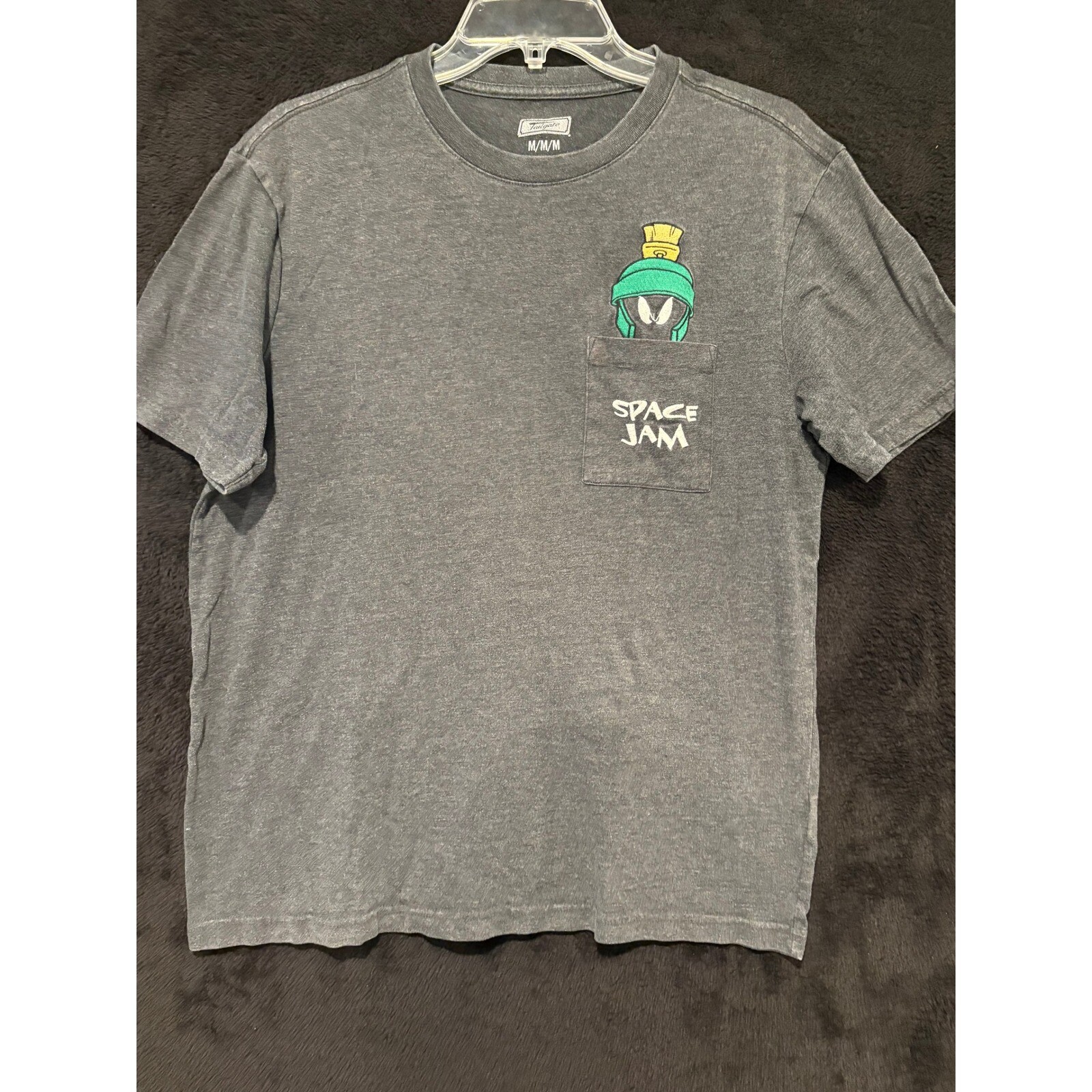 Tailgate Space Jam Marvin the Martian Graphic Pocket T-Shirt Medium
