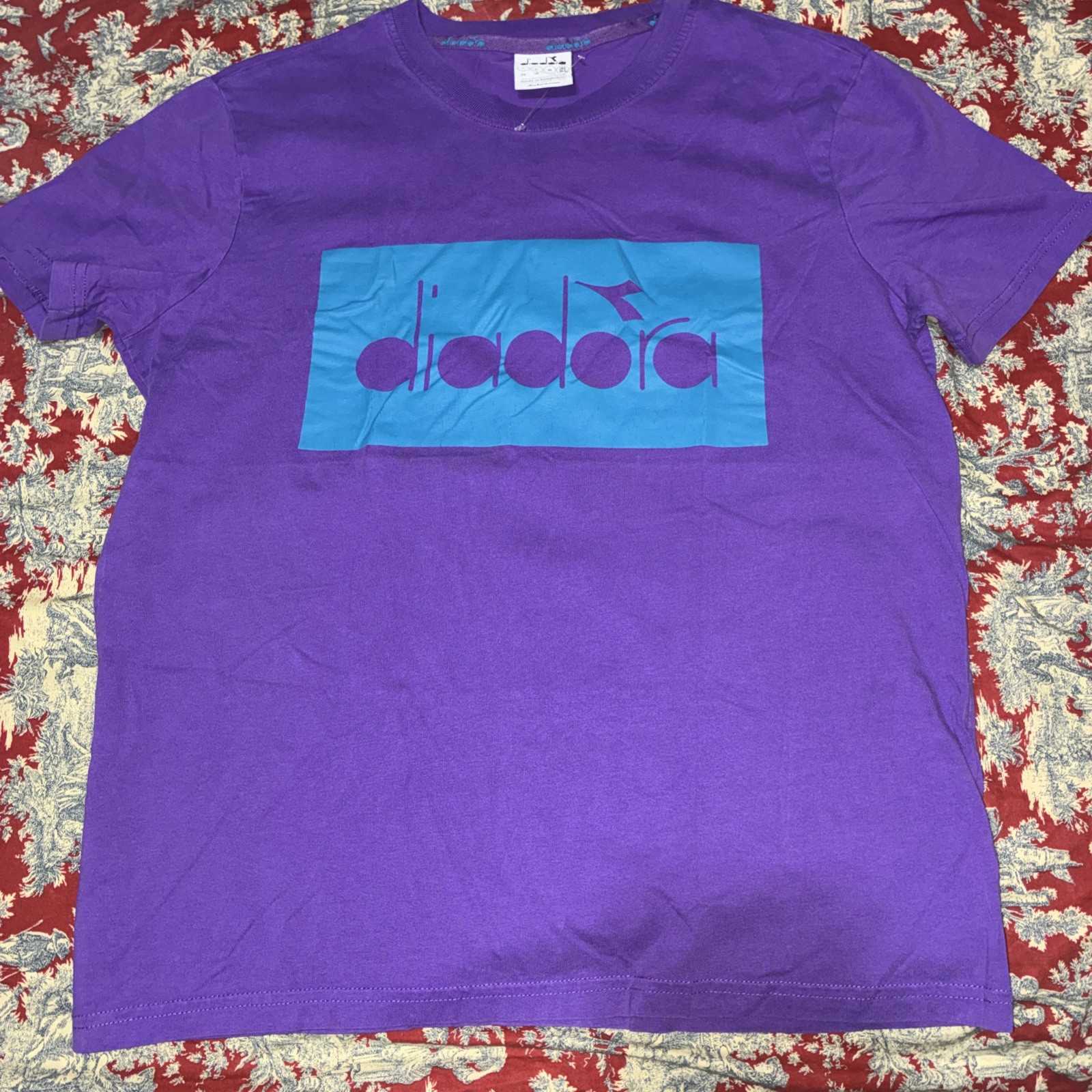 DIADORA Purple TEE SHIRT Sz M Used Clean No Returns
