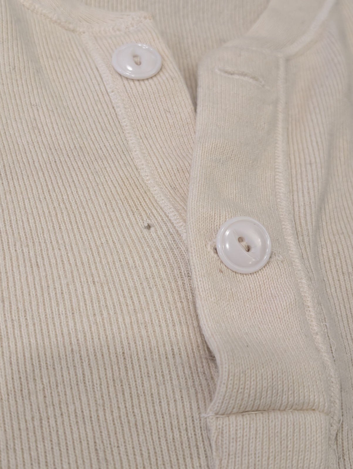 Vintage 50s Military Henley Shirt M Wool Thermal Winter Workwear Uniform USA