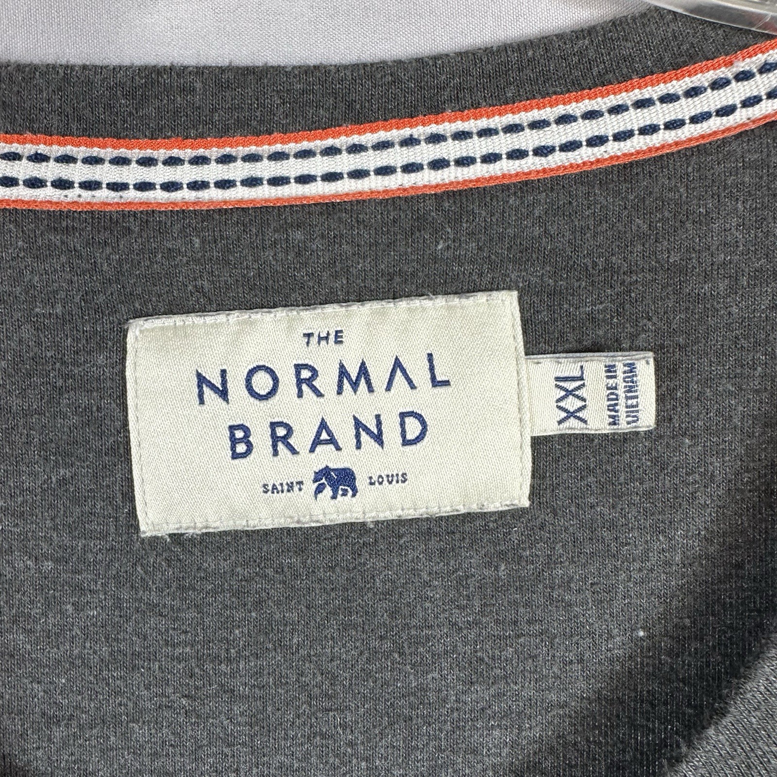 The Normal Brand Gray Henley Long Sleeve Shirt Mens XXL Pullover Casual