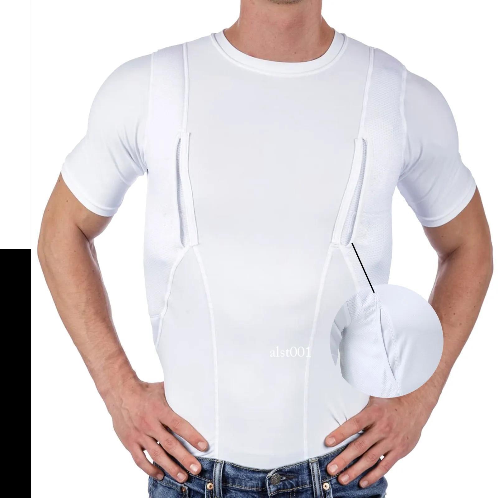 Men&rsquo;s T-shirt Explosive Unisex Concealed Holster High Shirt Tops Tactical Casual