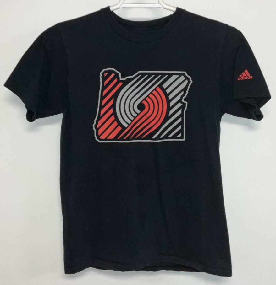 Adidas Portland Trail Blazers Short Sleeve T-Shirt Men&rsquo;s Medium Black