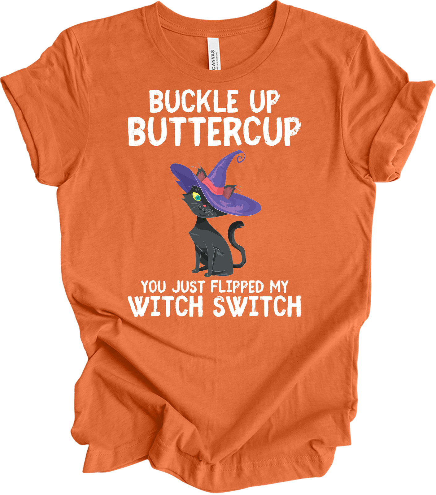 Cat Buckle Up Buttercup You Just Flipped My Witch Switch Funny Gift T-shirt