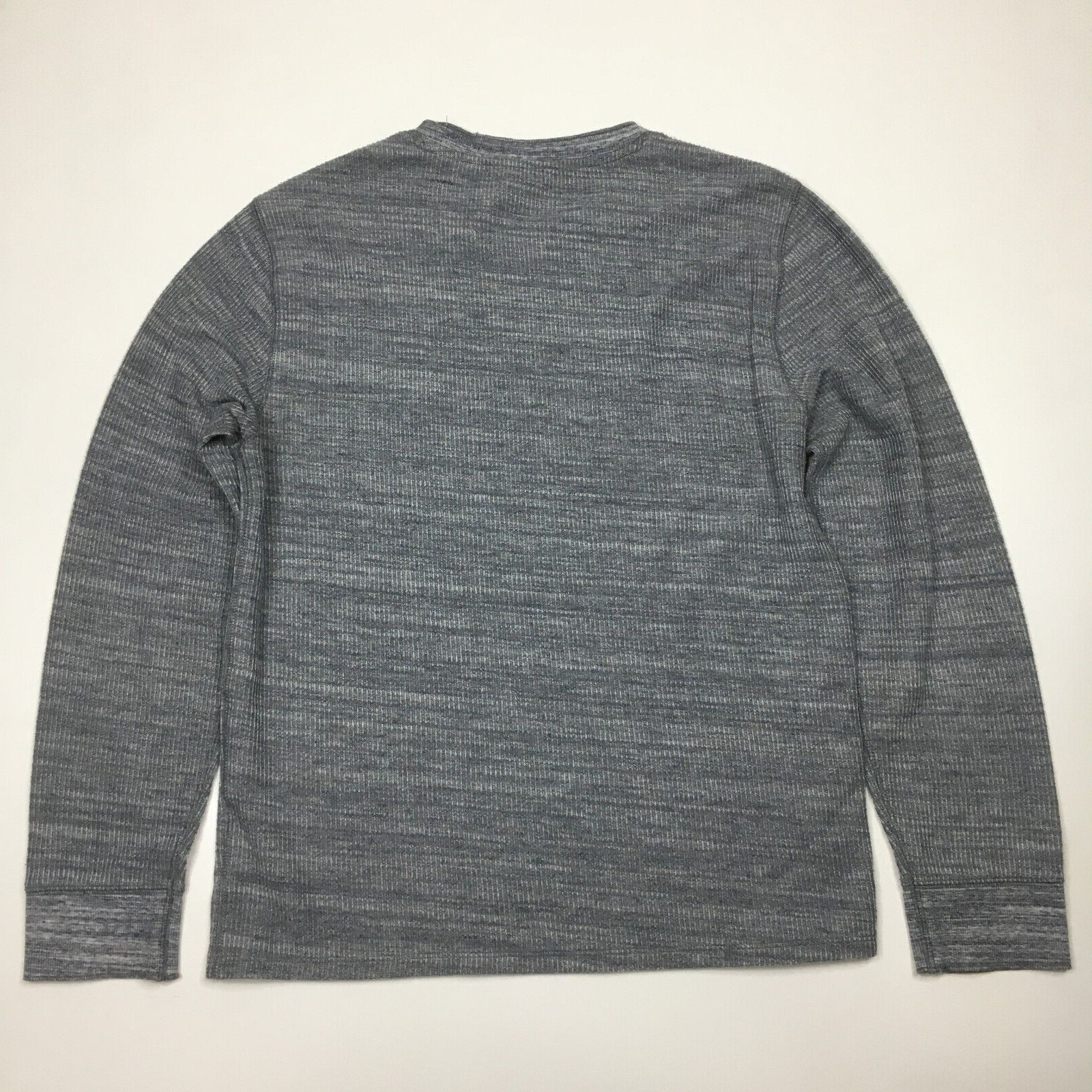 VINCE Marled Blue/Gray&rsquo;ish White Long Sleeve Ribbed Shirt Mens sz Small/XS