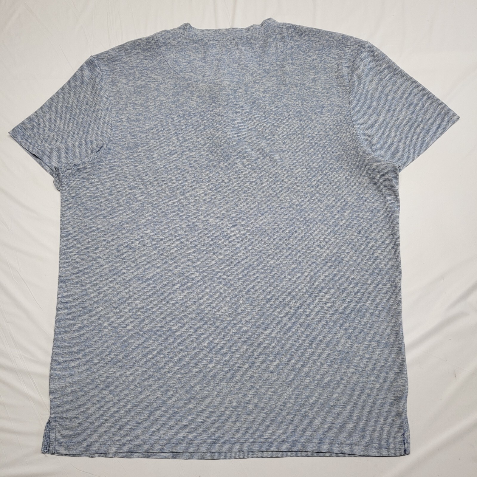 Tallwoods Mens Henley Shirt Medium Short Sleeve Heathered Blue
