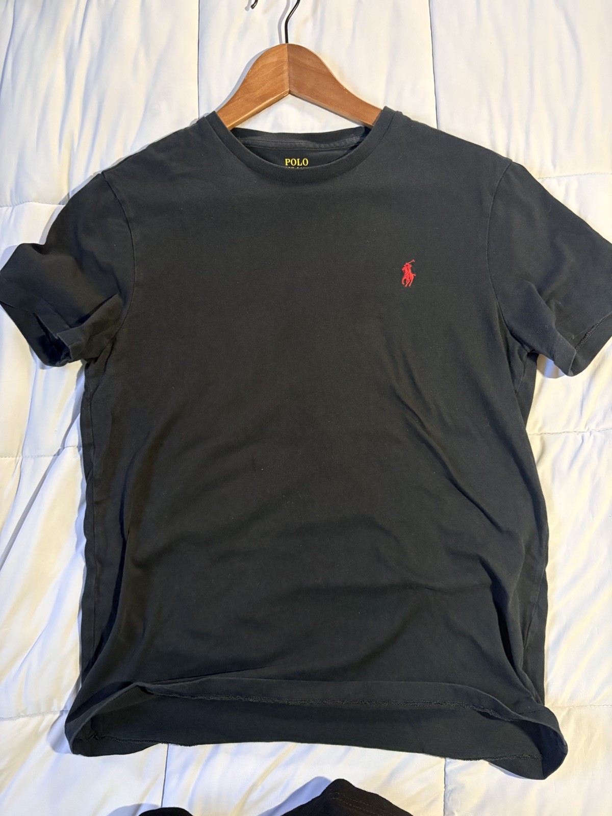 Polo Ralph Lauren Custom Fit Blue 100% Cotton Crew Neck T-Shirt Men&rsquo;s Medium