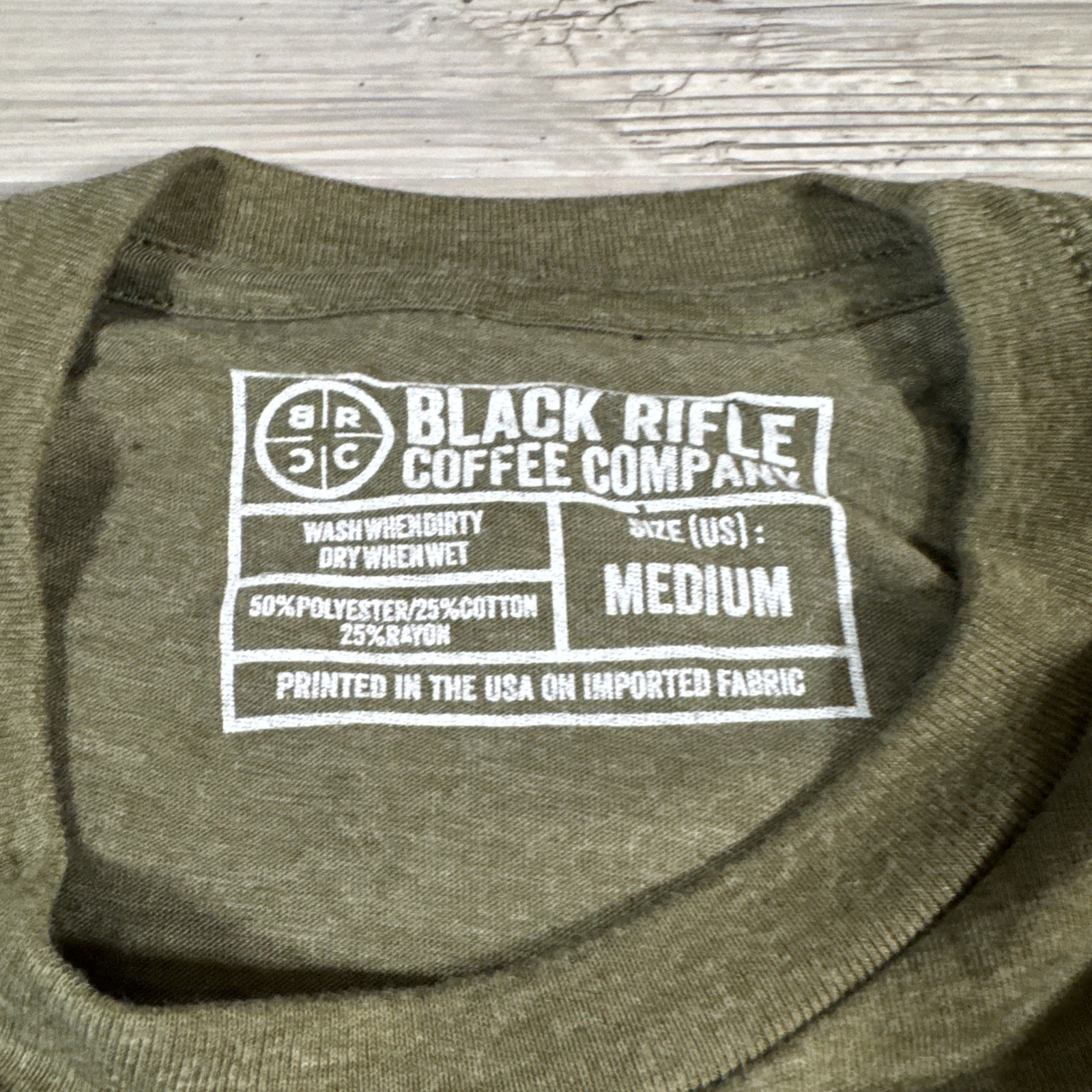 Black Rifle Coffee Company Coffee or Die T-Shirt Snake Military Green Men’s M