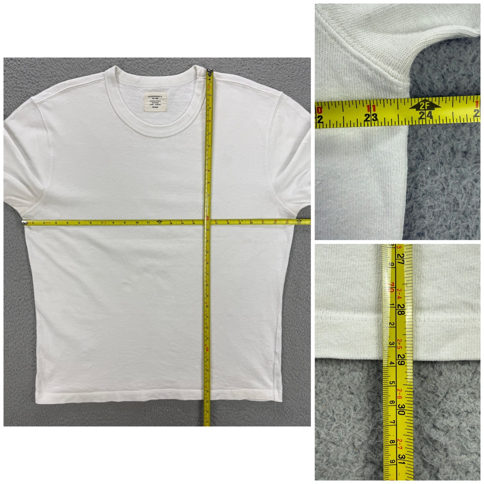 Buck Mason T Shirt Men Extra Large XL White Field Spec Cotton Heavy Tee Crewneck