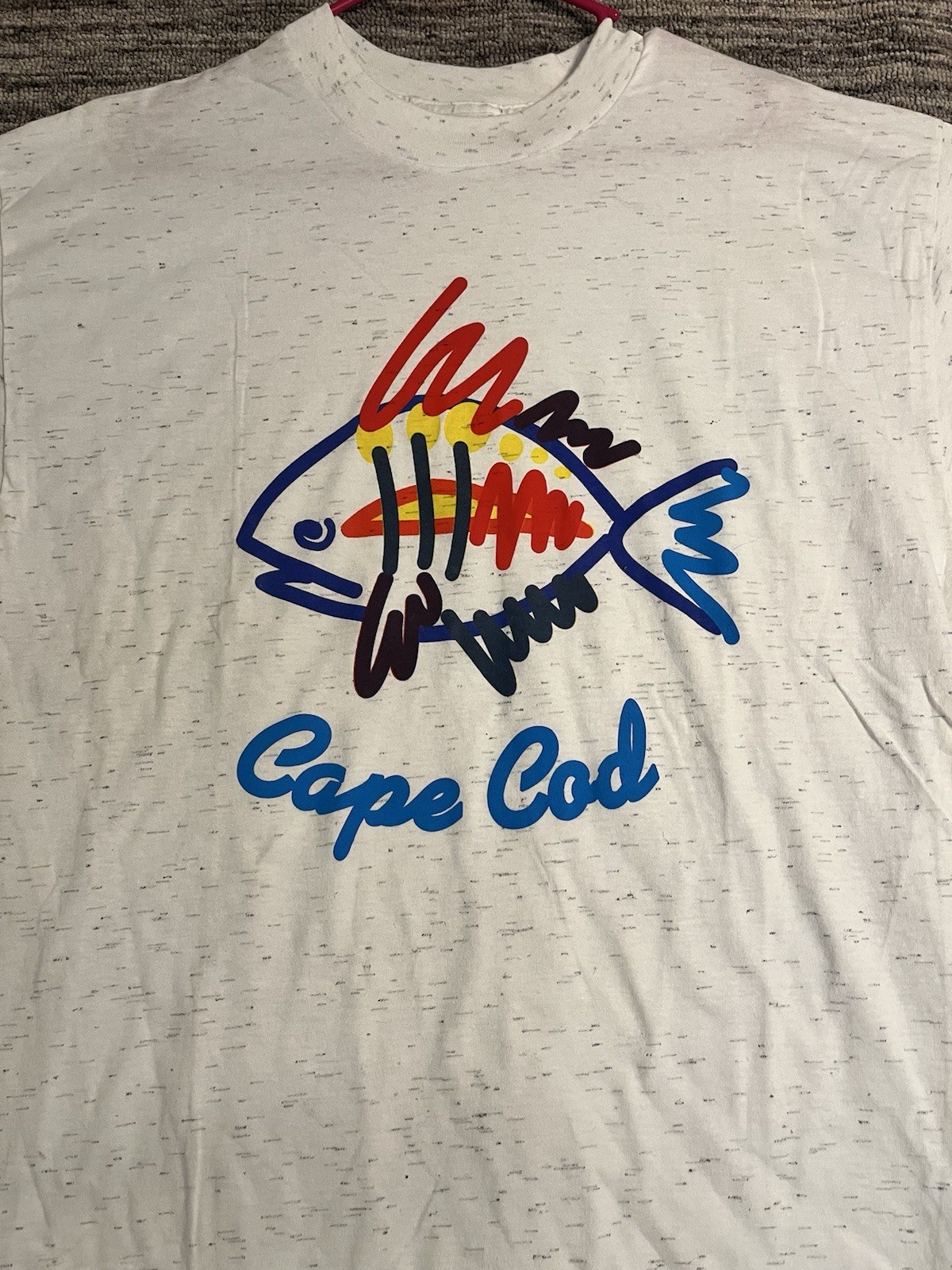 Vintage Cape Cod Fish Shirt Fishing leisure Colorful Boating Outdoor Tee XL