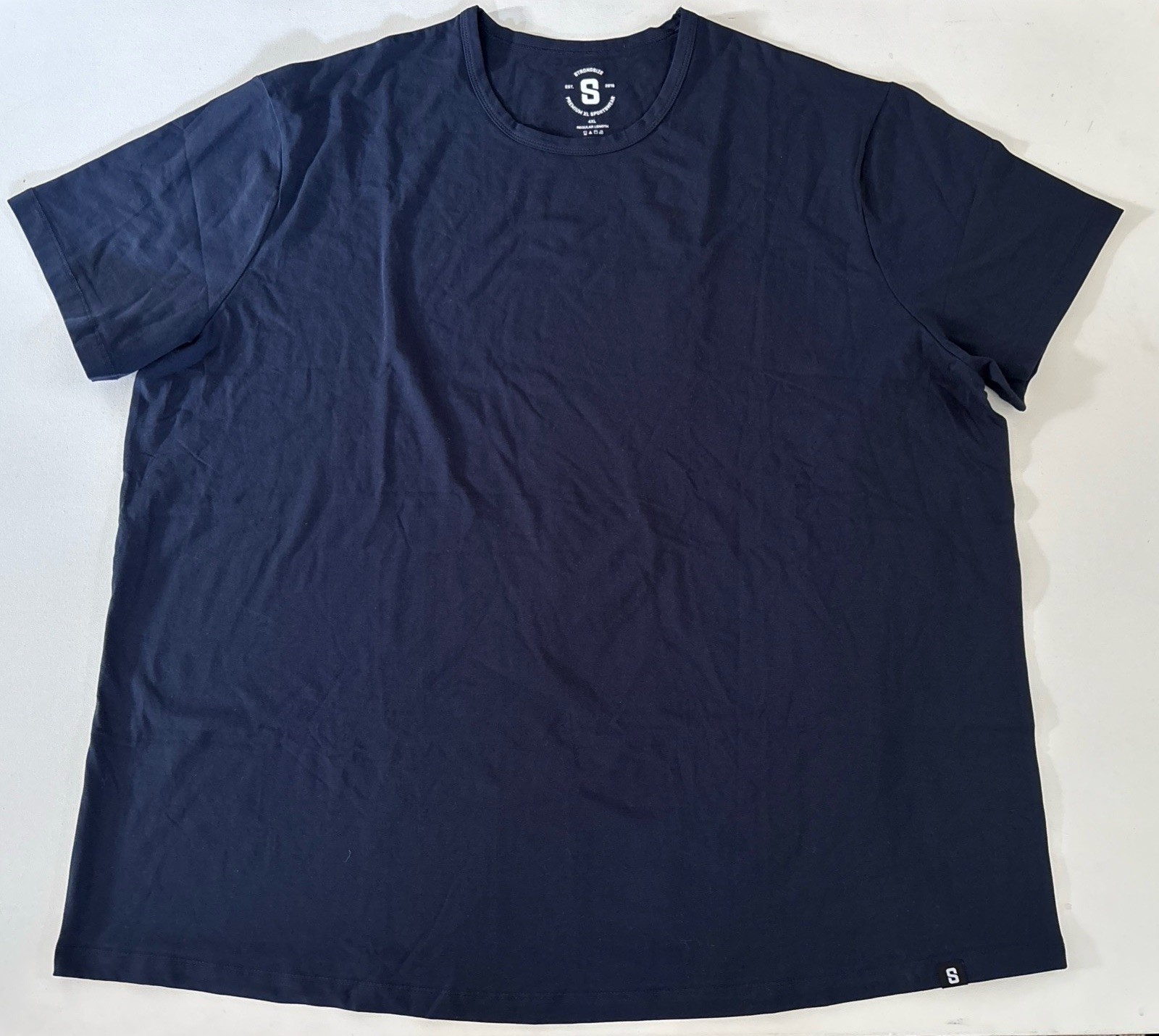 STRONGSIZE Men&rsquo;s Big Tall 7XL Crew Neck T-Shirts Longer Length Navy – NWOT