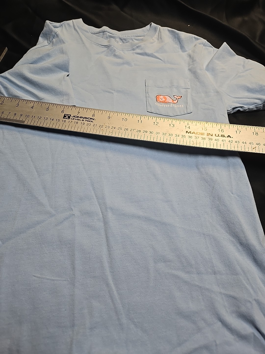 Vineyard Vines Kid M 12/14 Pocket Crew Tee T-Shirt « LOBSTER TOSS WHALE FILL »
