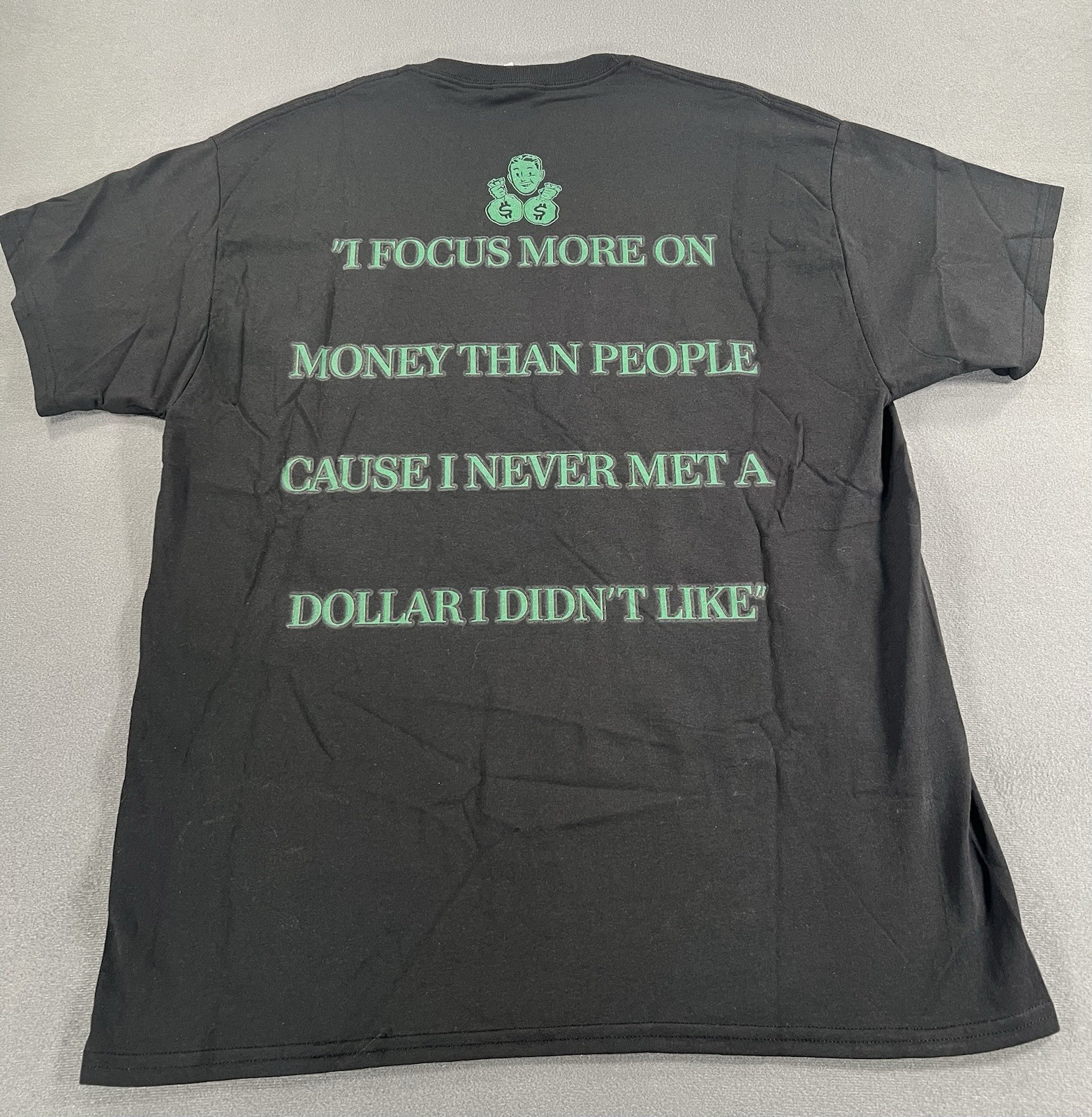 Paper Tags T-shirt Hanes Money Dollar Rich Men&rsquo;s Large NWOT