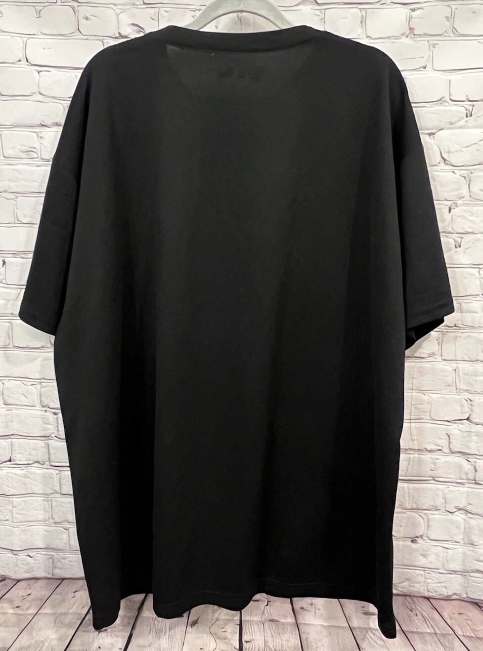 Alleson Athletic Men’s Black Stretch Polyester Crew Neck Short Sleeve T-Shirt 3X