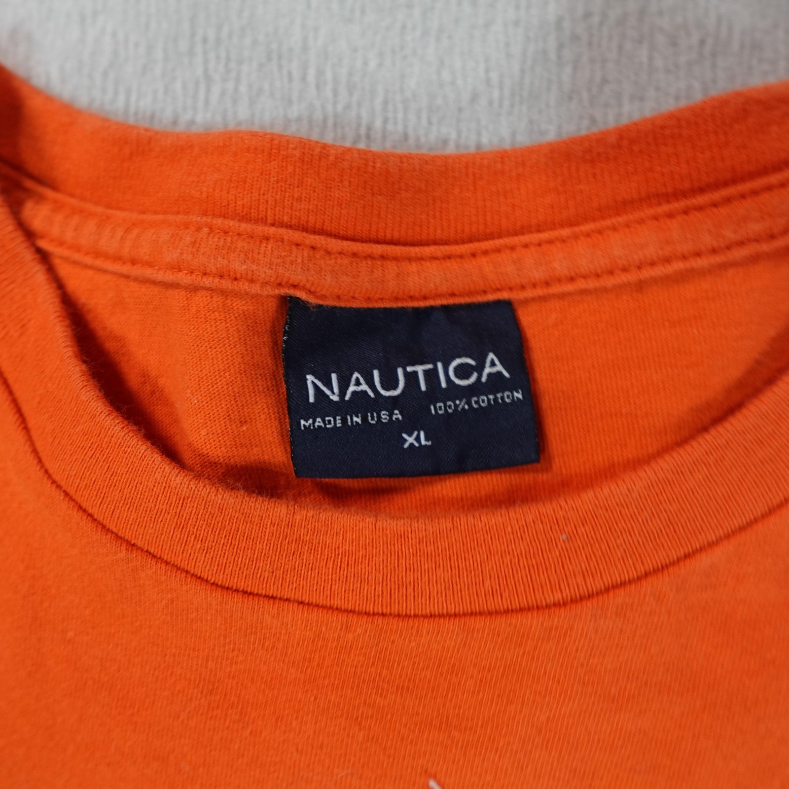 Y2K Nautica Shirt Mens XL Orange Floral Hawaiian Graphic Tee USA Summer Beach