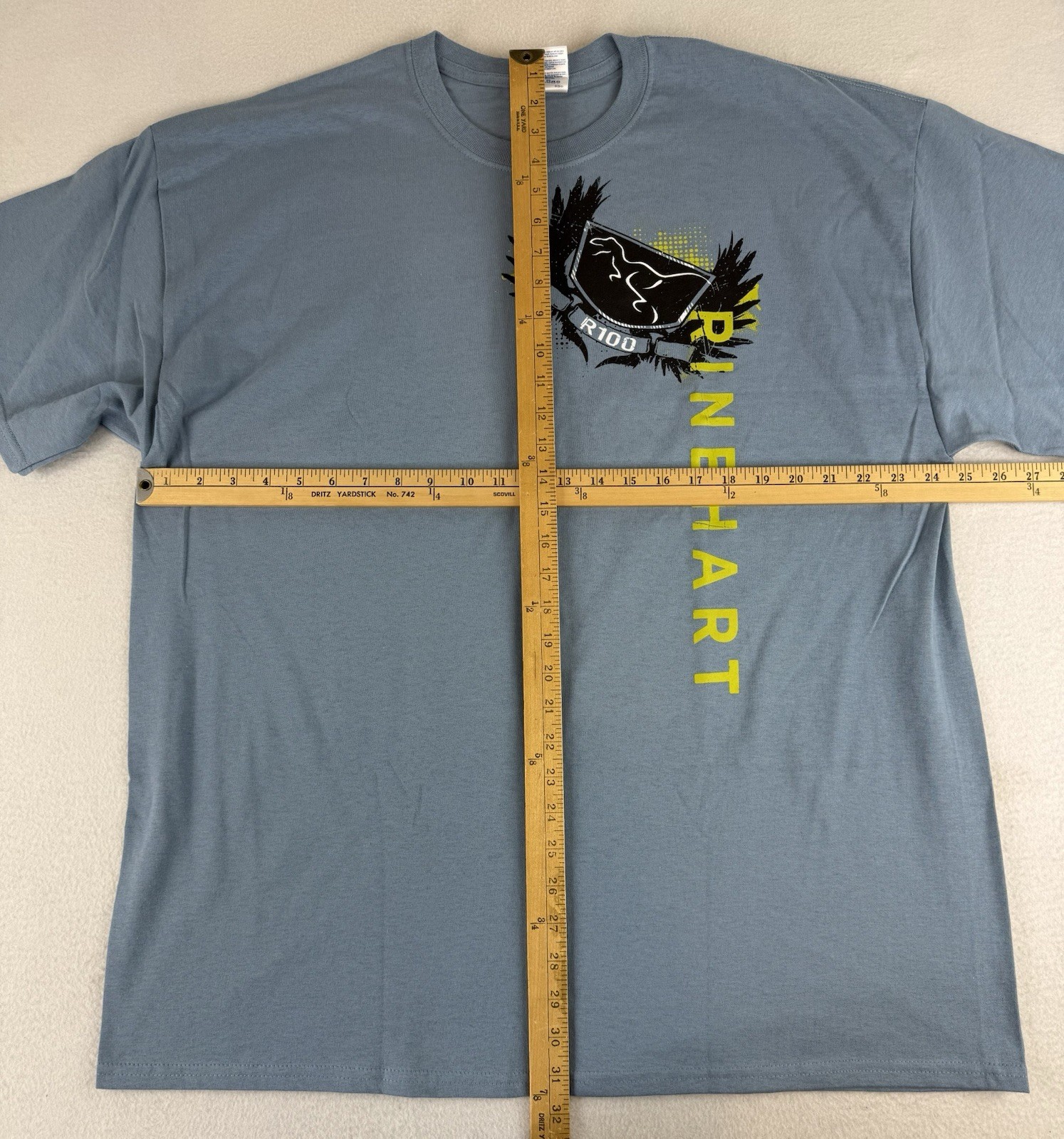 Rinehart R100 T Shirt Mens 2XL Archery Hunting Velociraptor Dinosaur
