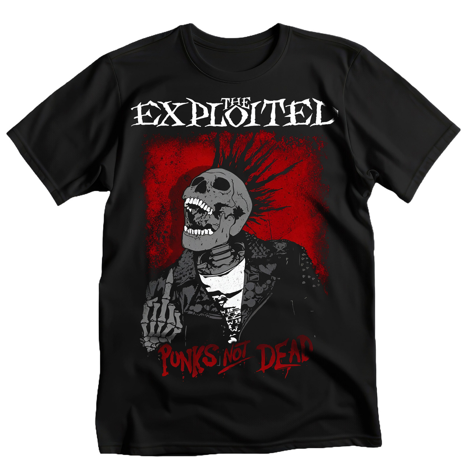 Authentic The Exploited Splatter Punks Not Dead T-Shirt S-2XL NEW