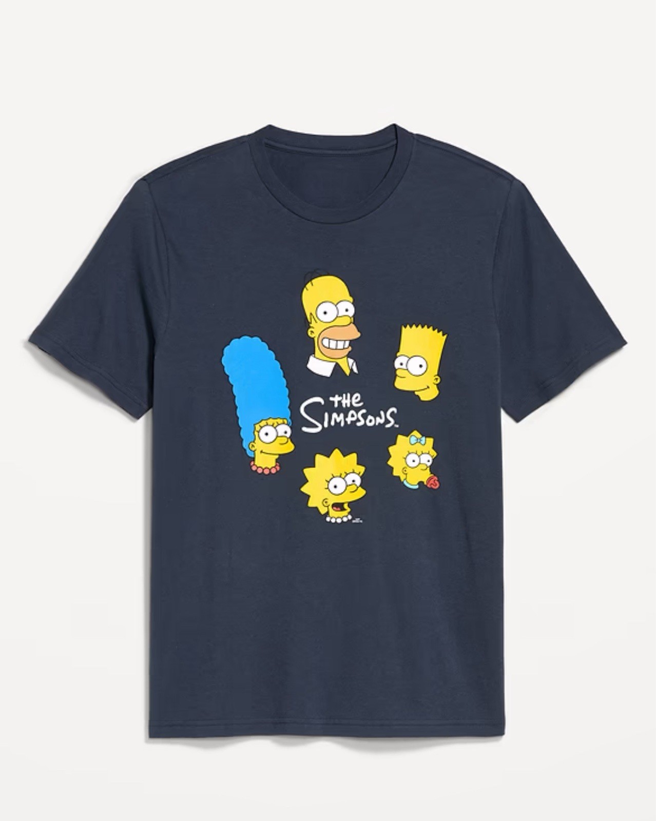 Old Navy Men&rsquo;s The Simpsons Graphic Print Navy Crew Neck T-Shirt Size S
