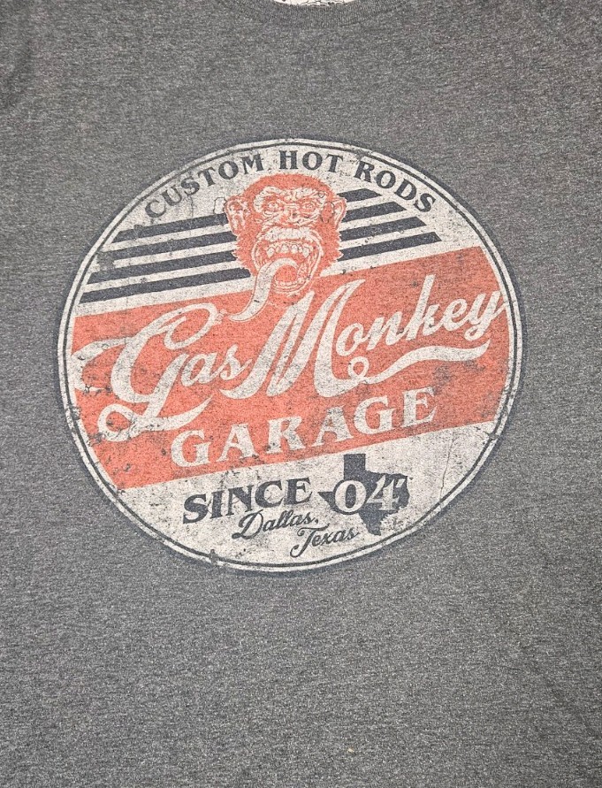 Gas Monkey Garage Custom Hot Rods Men&rsquo;s Shirt Size M Gray T Shirt