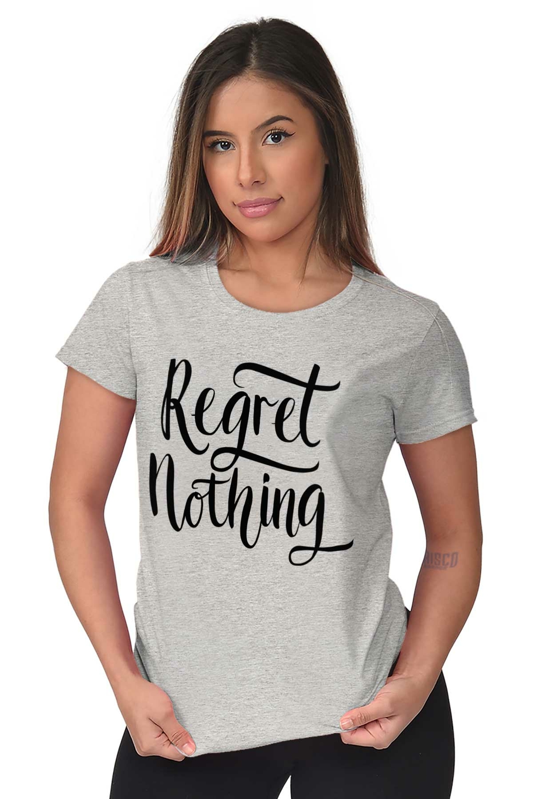 Regret Nothing Motivational Gym Workout Gift Womens Top Junior Graphic Tee