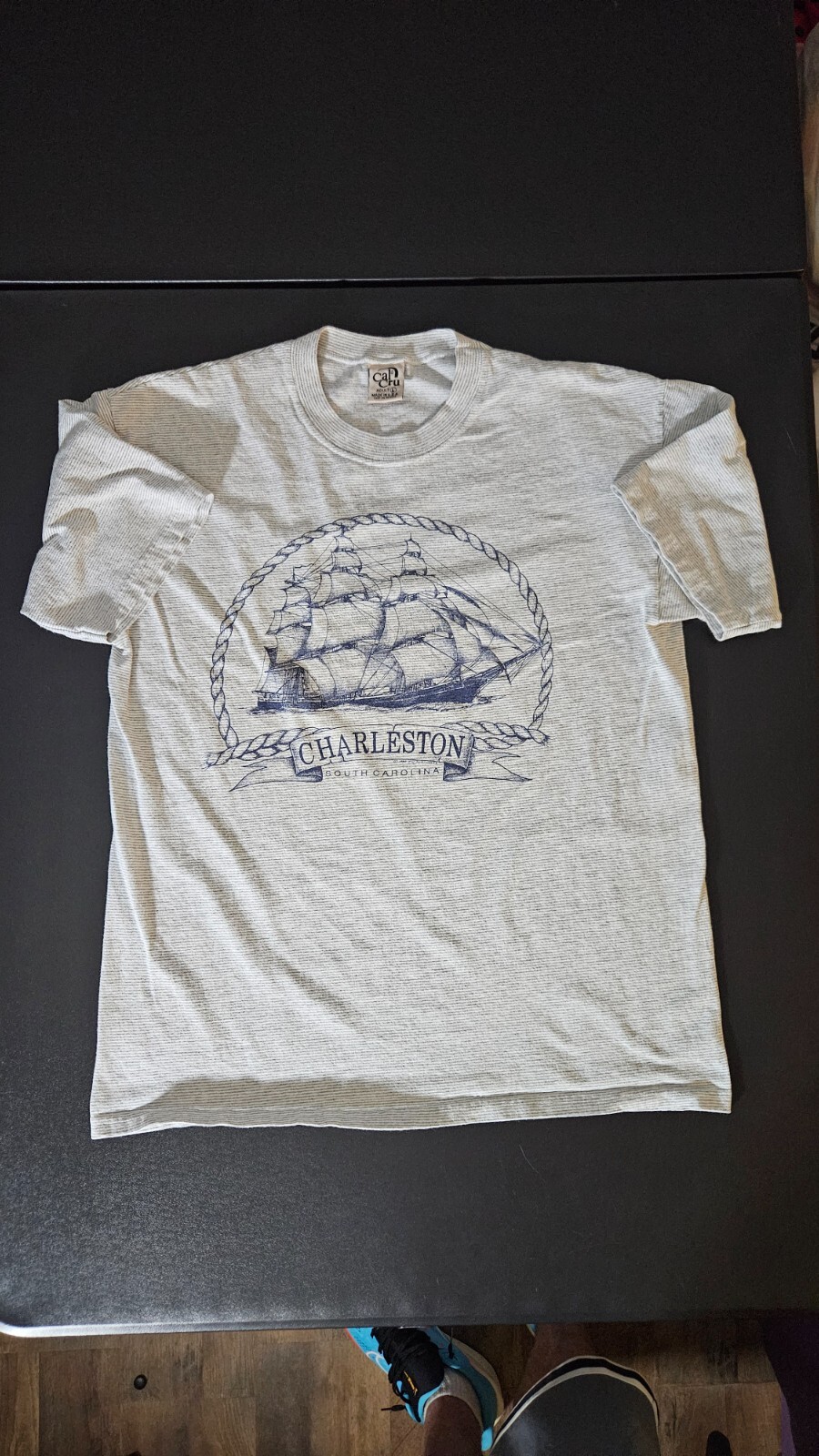 1990 Charleston South Carolina Cal-Cru Adult L Shirt Ship Vintage