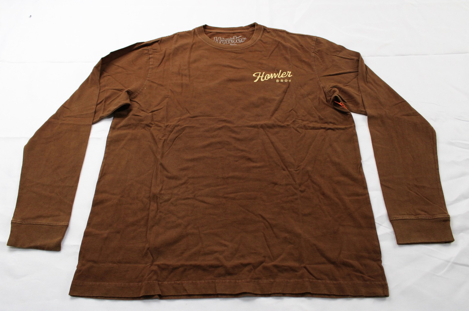 Howler Bros Men&rsquo;s Howler Posse Longsleeve Cotton T-Shirt EH6 Mahogany Small NWT