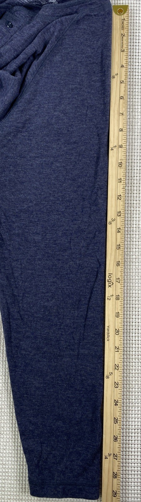 Faherty Henley Long Sleeve Shirt Men’s XL Blue Cloud Cotton