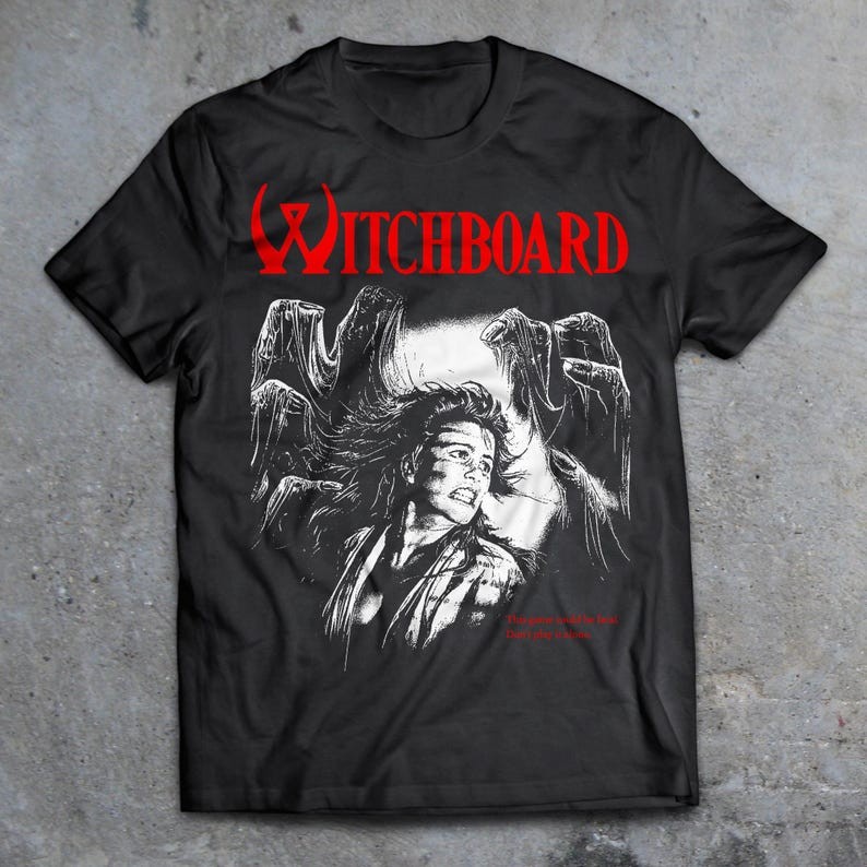 Witchboard 1986 Horror Movie T-Shirt, 80s Horror Shirt, Tawny Kitaen, Ouija boar
