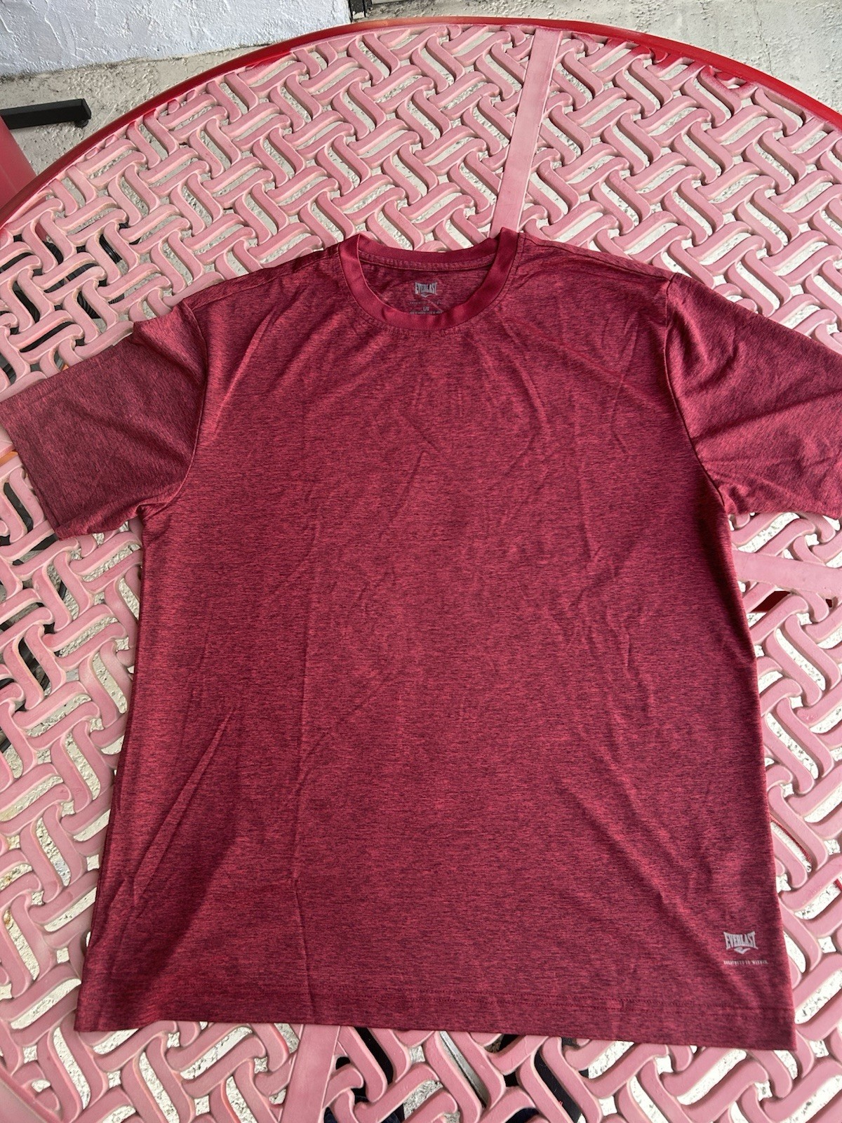 Everlast Greatness Within EverDri Workout T-shirt Burgundy Tee New w/o Tags