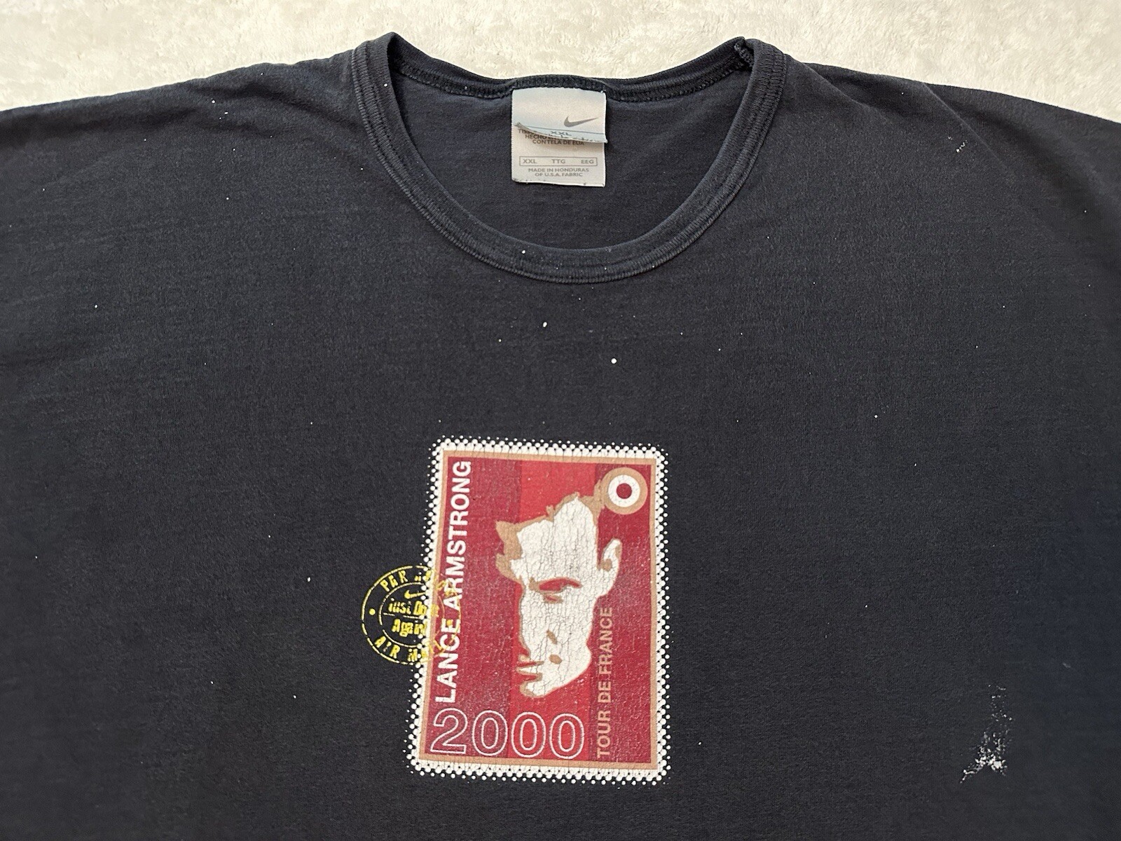 Vintage 2000s Nike Lance Armstrong Tour De France 2000 Victory T-Shirt, XL XXL
