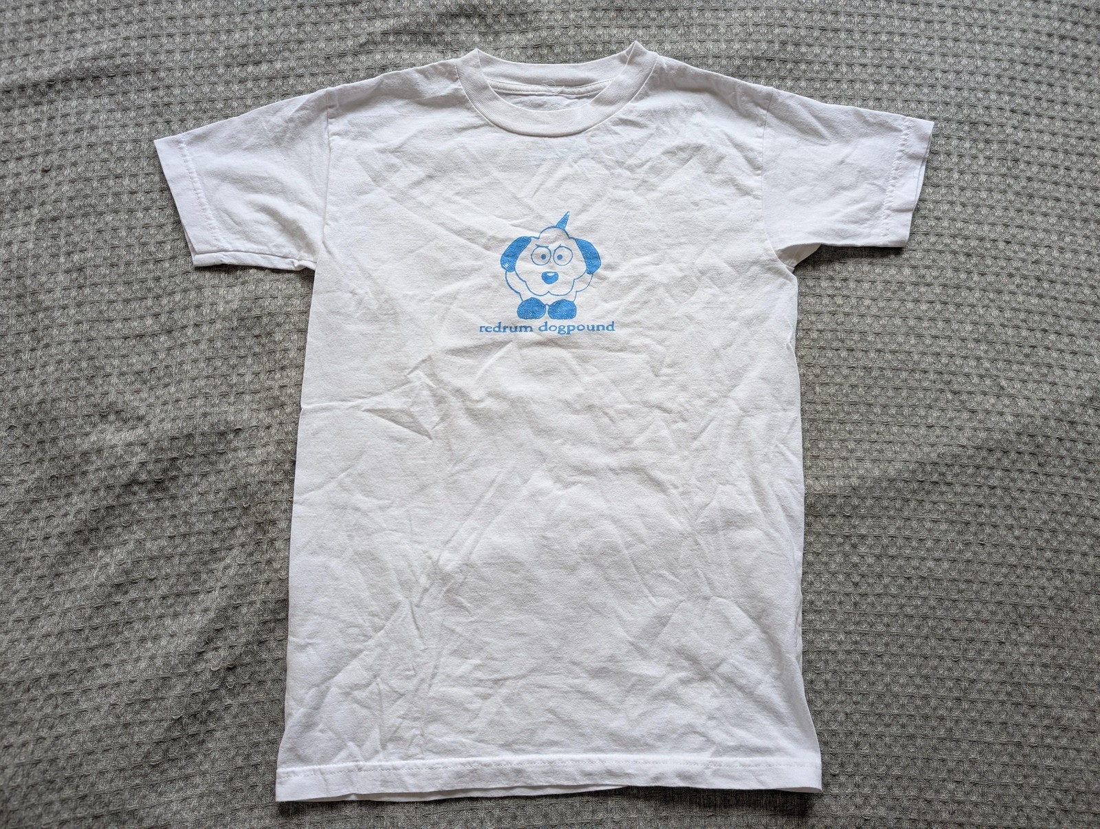 Redrum Dogpound Shirt Adult Small White Blue Dog Graphic Tee Skateboarding