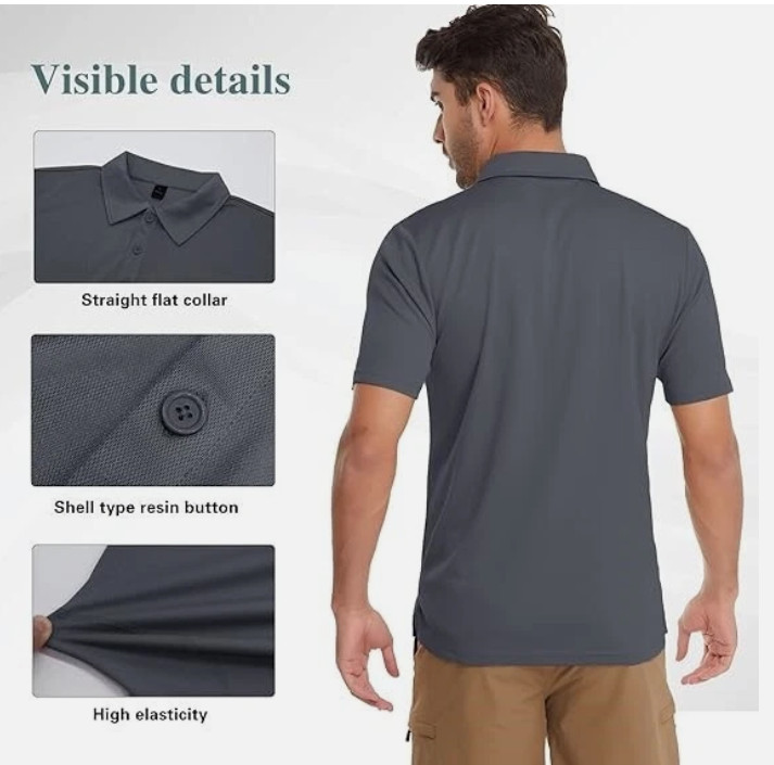 Tactical Casual Men&rsquo;s Short Sleeve Polo T-Shirt Combat Top Shirt Quick Dry Sport