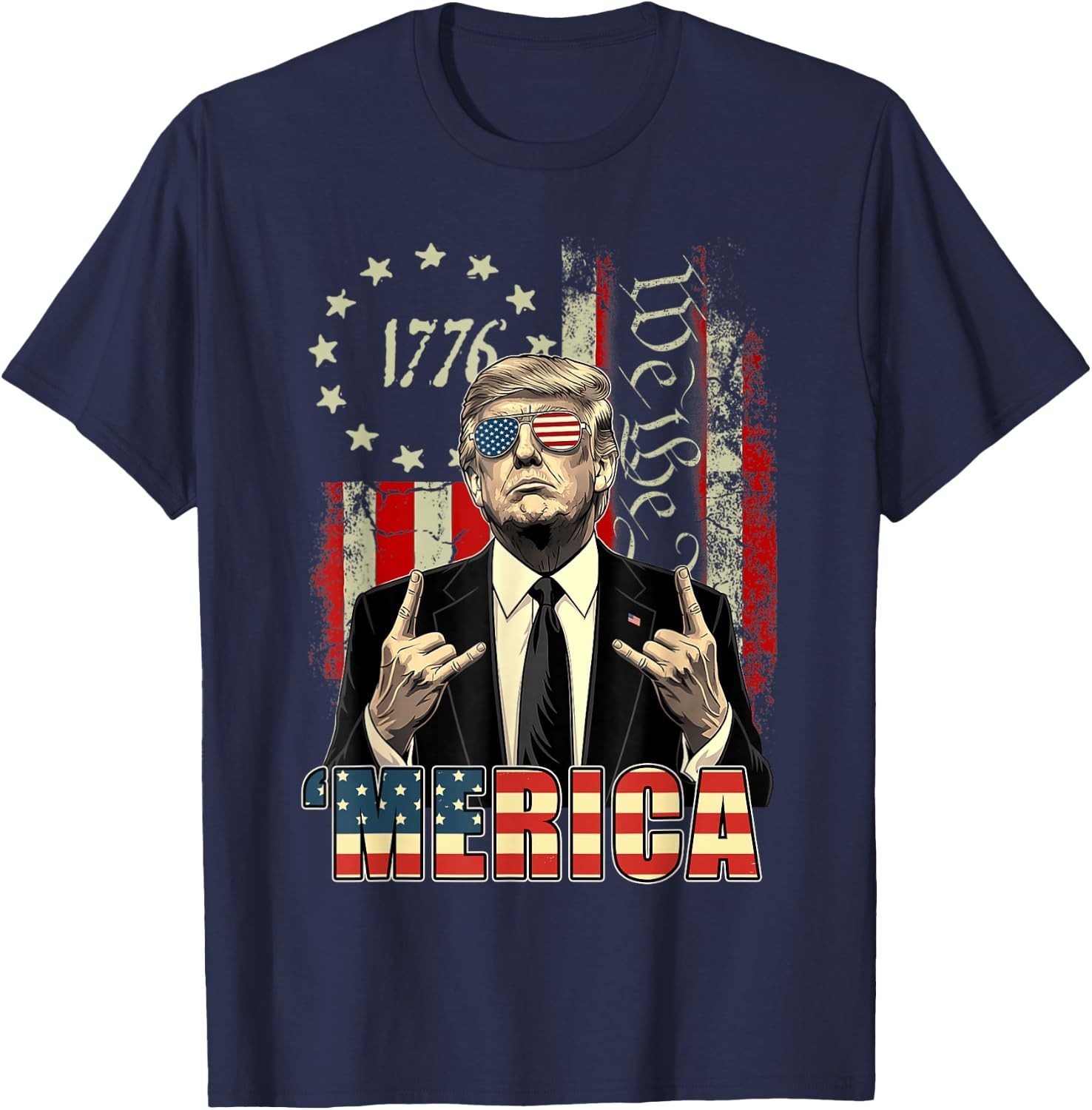 Merica 250 American Years 1776 2026 Trump 250th Anniversary T-Shirt