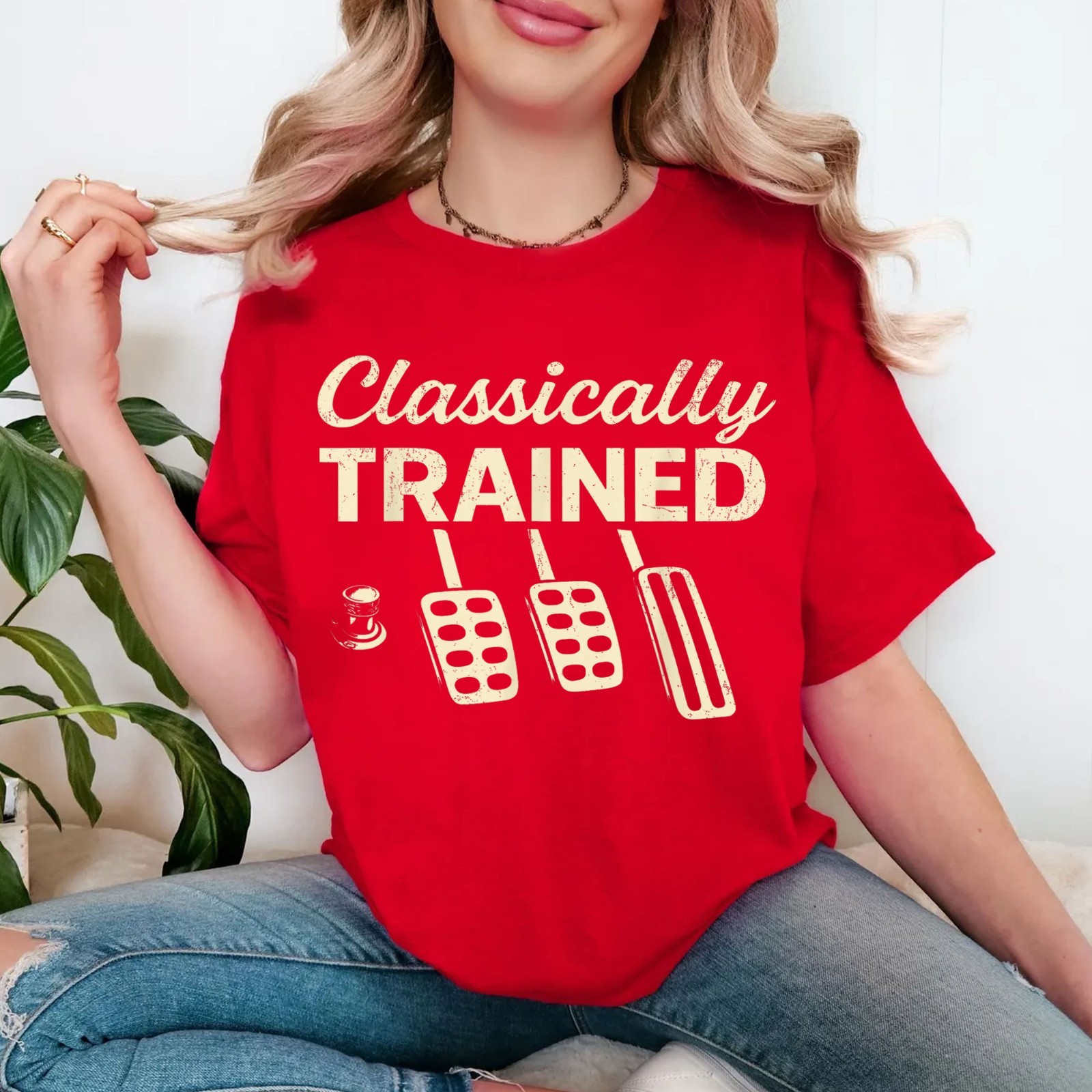 Classically Trained with Dimmer Manual Car Pedals Driving T-Shirt