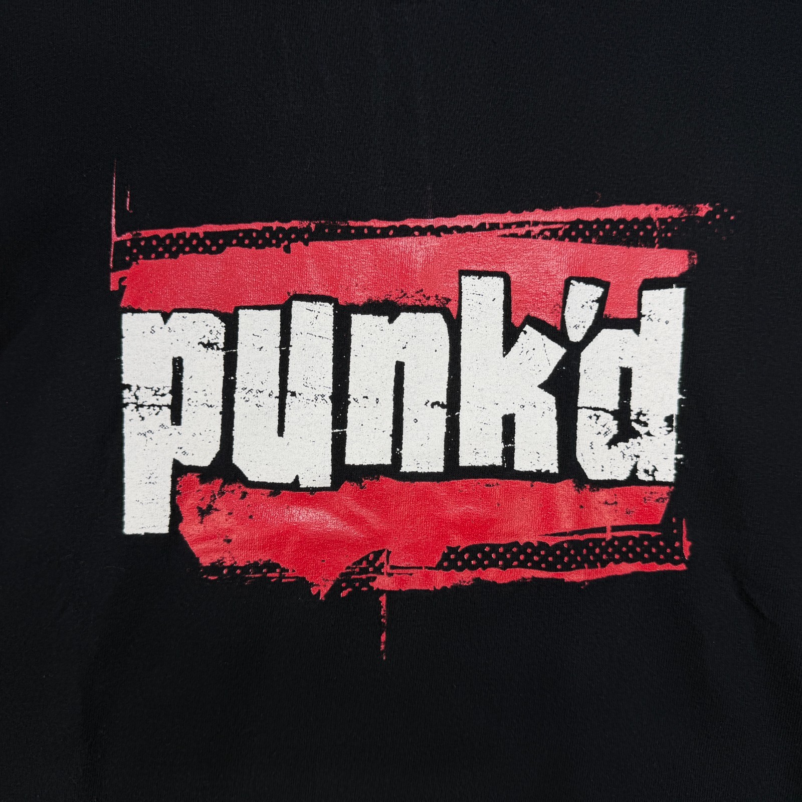 VTG The MTV Store Punk&rsquo;d Logo Black Cotton Graphic T-Shirt Men&rsquo;s XL