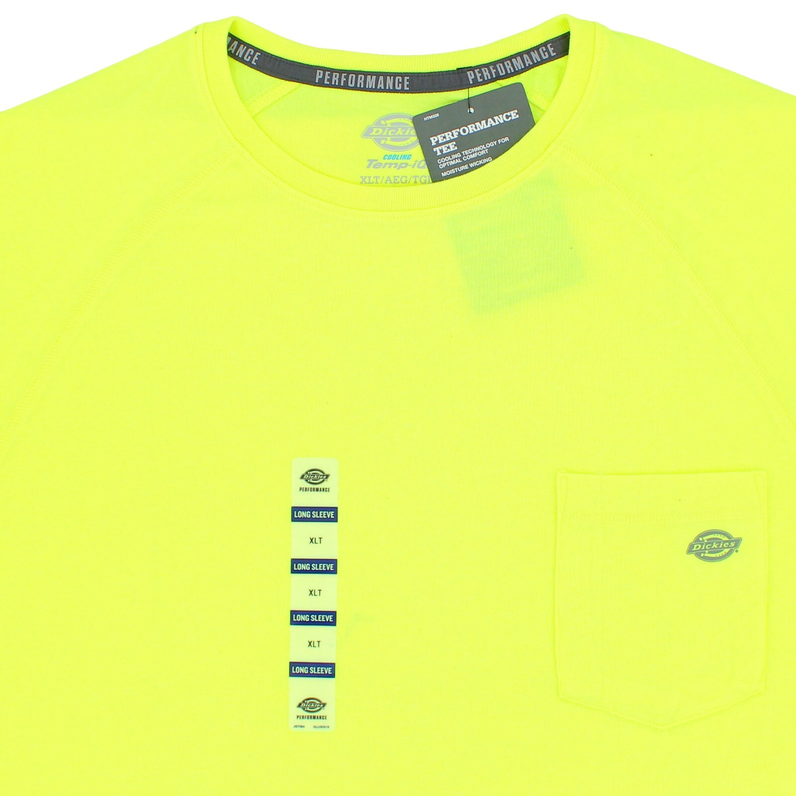 Dickies Men&rsquo;s Shirt Cooling Temp IQ Long Sleeve with Pocket Big and Tall Tee