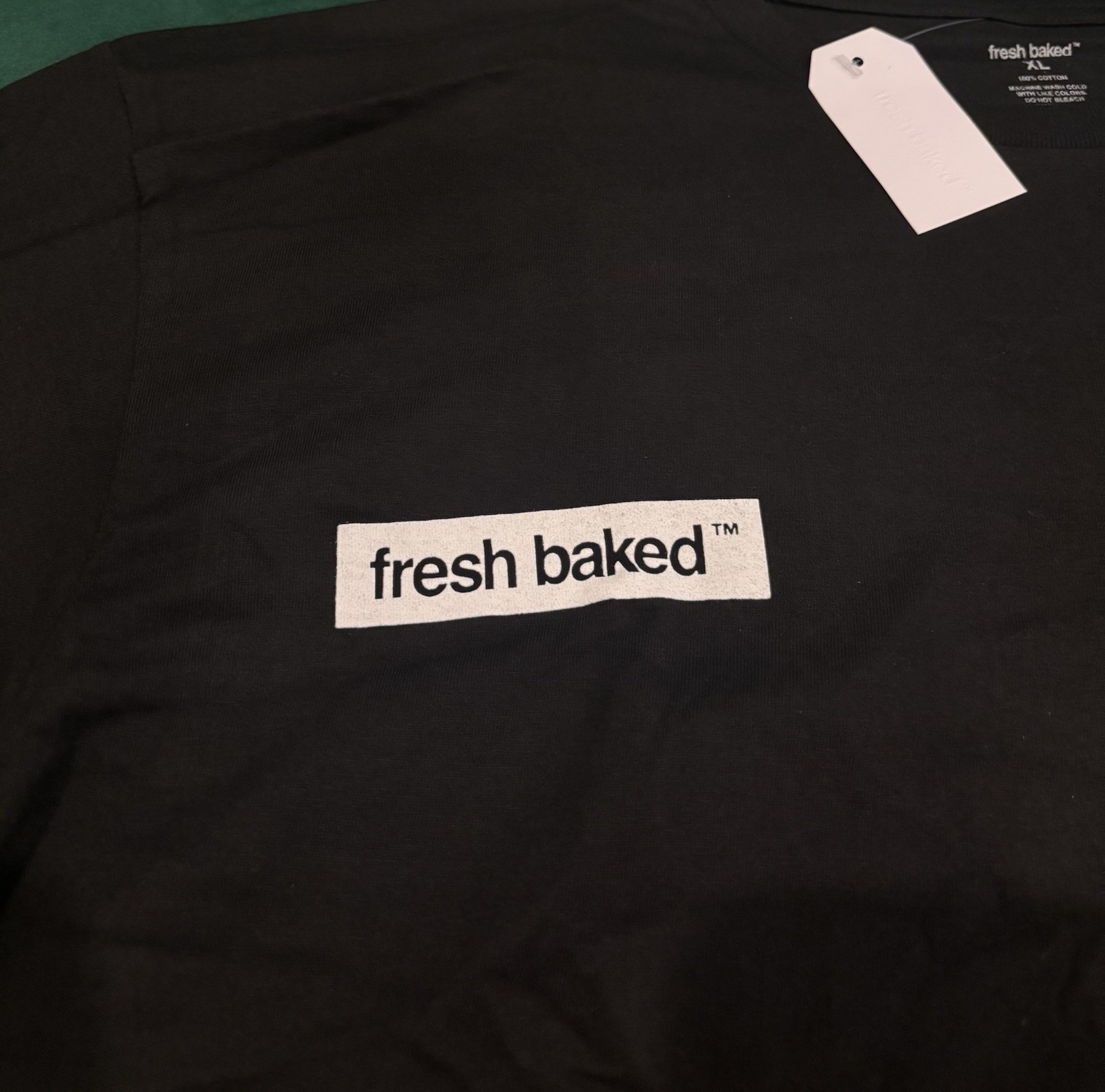 Fresh Baked x Catalyst LB Farmers Short Sleeve T Shirt Black w/ Script Size XL
