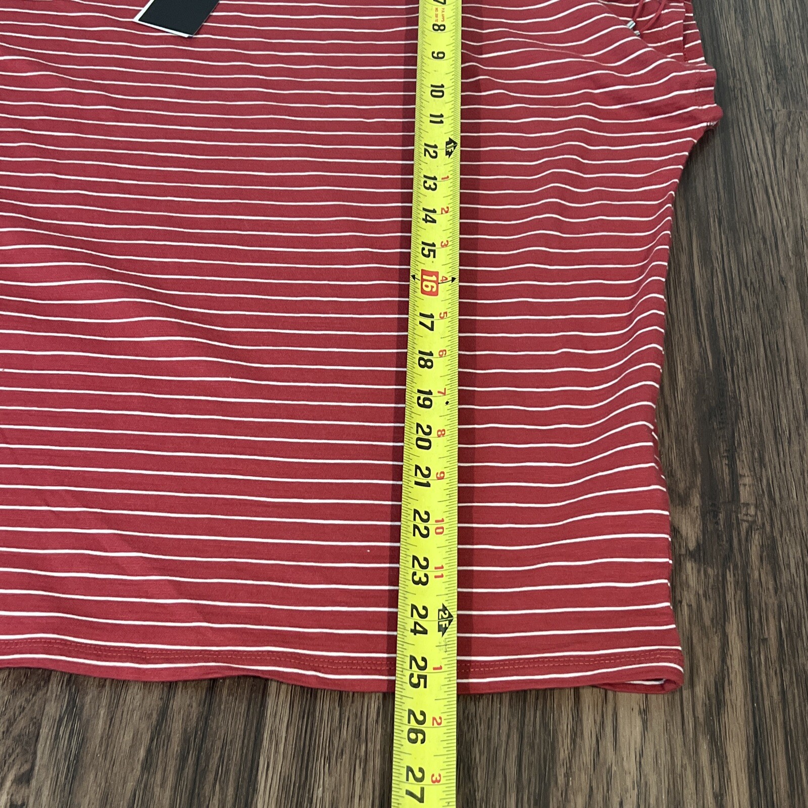 Black Label Polo Ralph Lauren Womens Sz XL Red Striped Short Sleeve