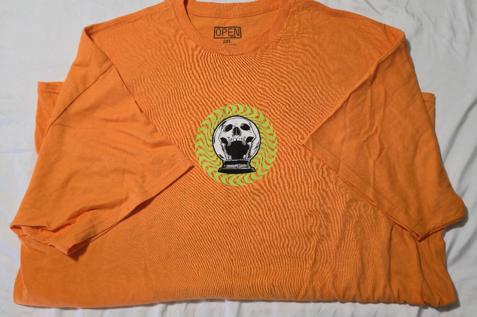 OPEN925 Psychedelic Palm Readers Orange Graphic Print Men&rsquo;s T-Shirt 2XL