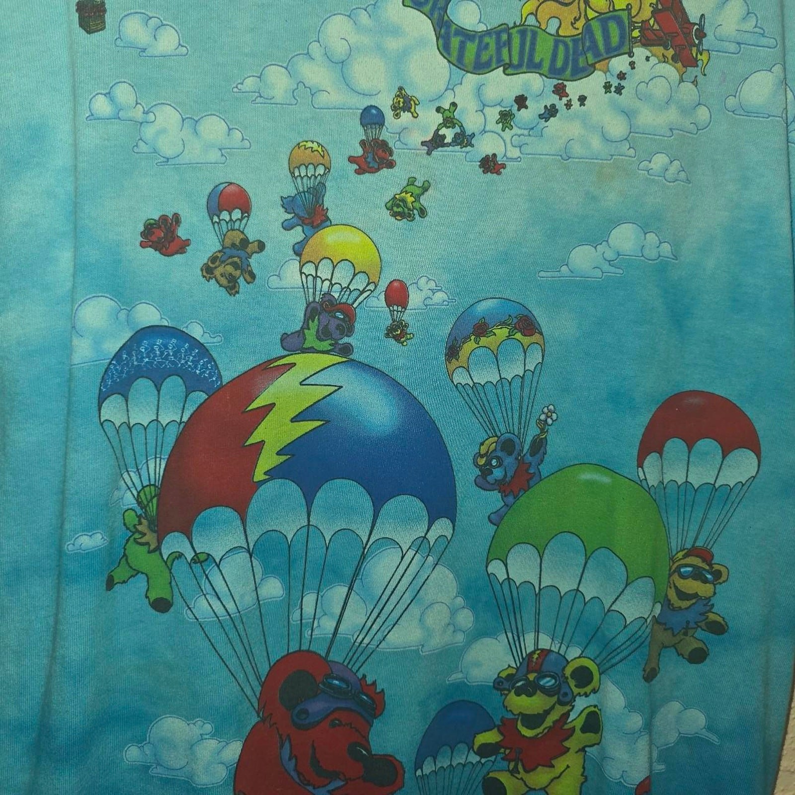Year 2000 Liquid Blue Grateful Dead Parachute AOP Tee