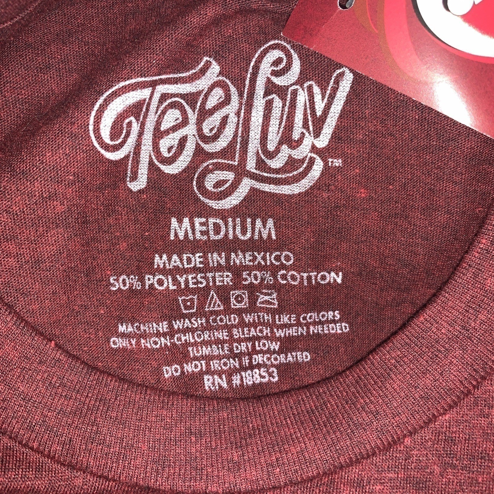NEW Dr Pepper Logo Men&rsquo;s M Red Heather T-Shirt Tee Luv Graphic Cotton Blend