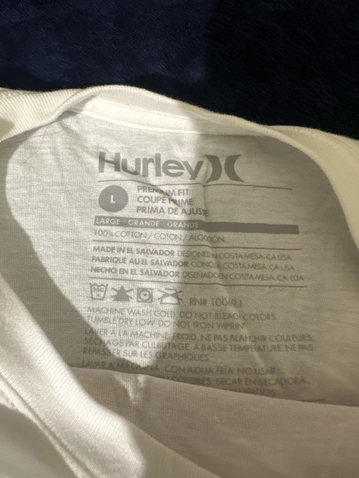 Hurley Long Sleeve Large Shirt NEW
