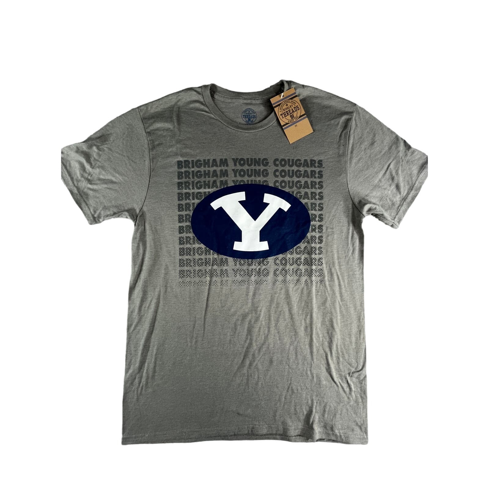 Brigham Young University BYU Shirt Mens Medium Gray Cougars Rivalry Threads NWT