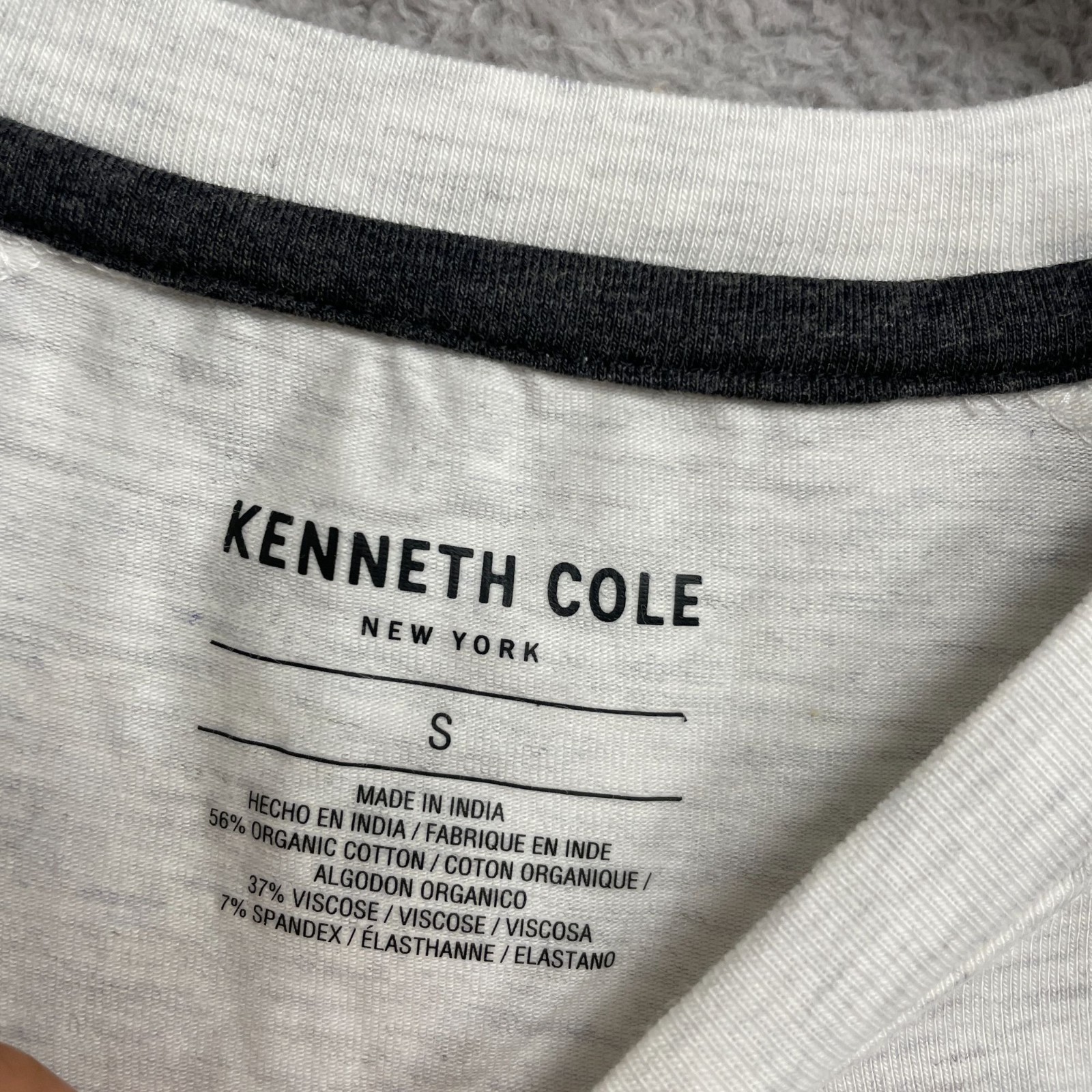 NEW Kenneth Cole New York S Men&rsquo;s S Organic Cotton T-Shirt Grey Specks