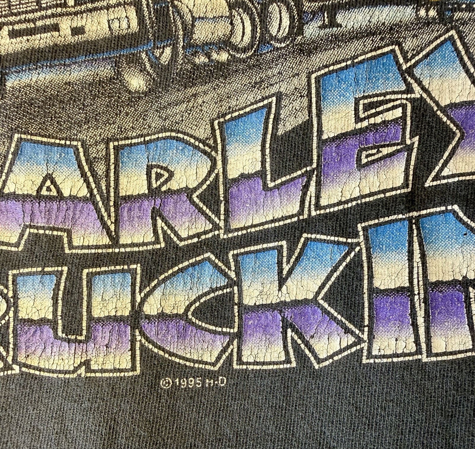 VINTAGE 90s Harley-Davidson Truckin T-Shirt Mens Small Distressed