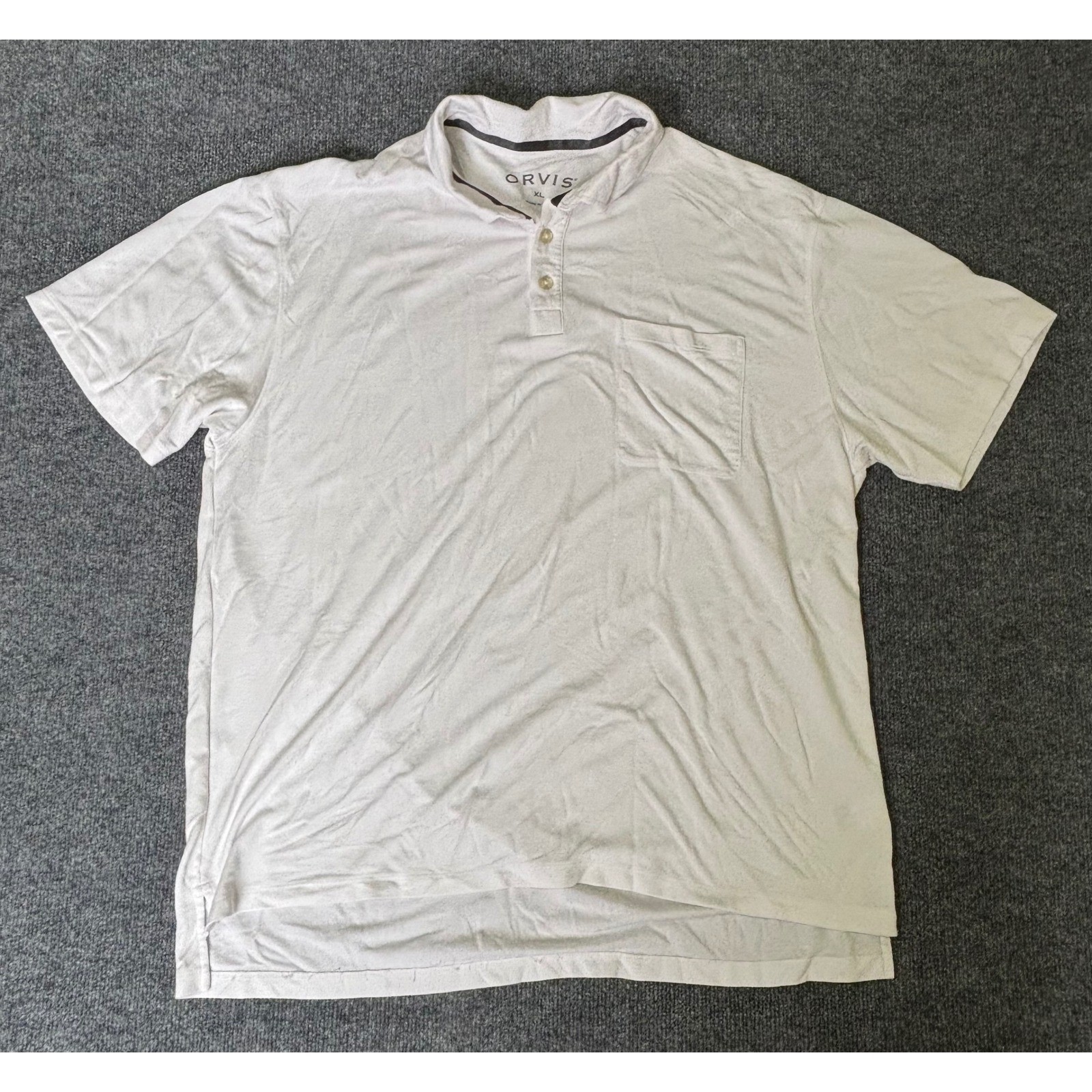 Men&rsquo;s Orvis Polo Shirt Size XL Short Sleeve Golf Polo Shirt White