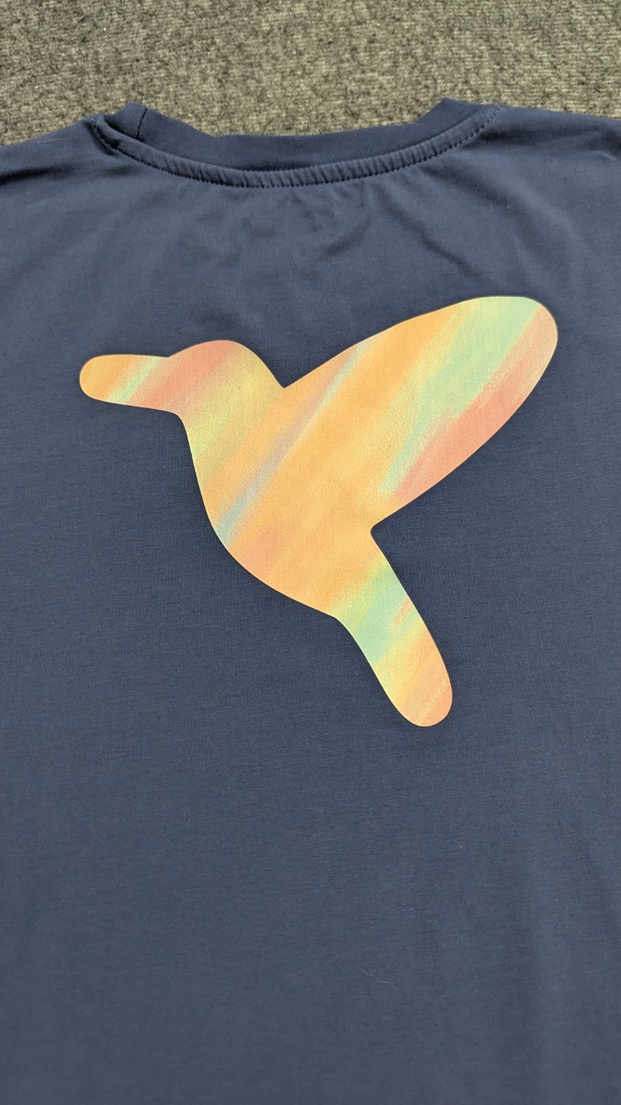 Birddogs Shirt Men&rsquo;s Medium Blue Casual Gradient Graphic Stretch Coastal Pastel