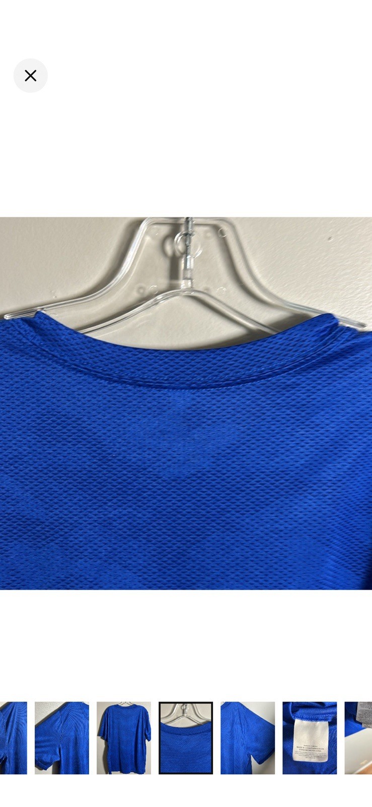 Nike Superset Dri-Fit Blue waffle knit Polyester Y2K Performance T-Shirt Size XL