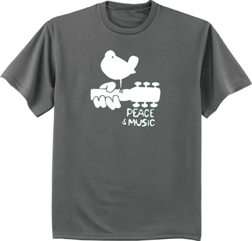 Big and Tall t-shirt woodstock decal bigmen tee king size clothing for men