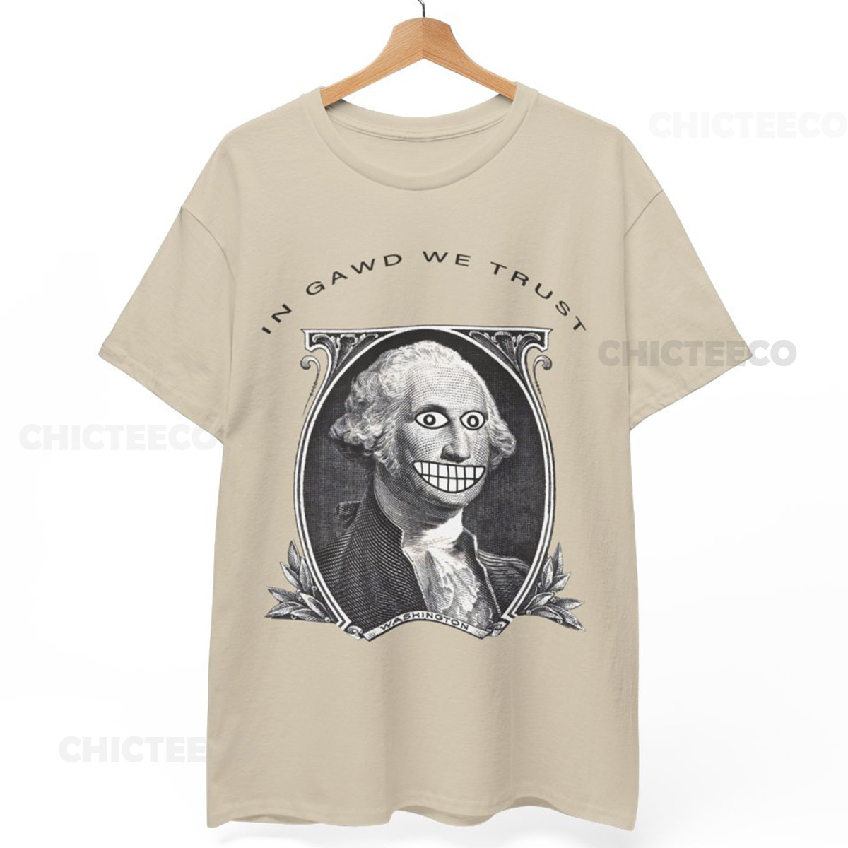 In Gawd We Trust Shirt Kurt Cobain Nirvana Grunge 90s Anti-Establishment Unisex