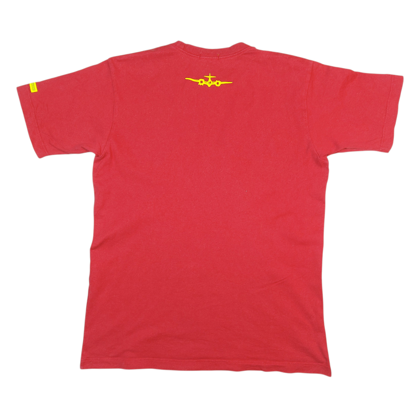 Vintage Y2K Roy Lichtenstein Airplane Pop Art Uniqlo Double-Sided Red T-Shirt L